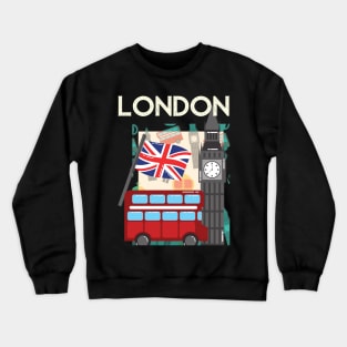 I Love London UK Travel more Wanderlust love Explore the city travel London souvenir Crewneck Sweatshirt